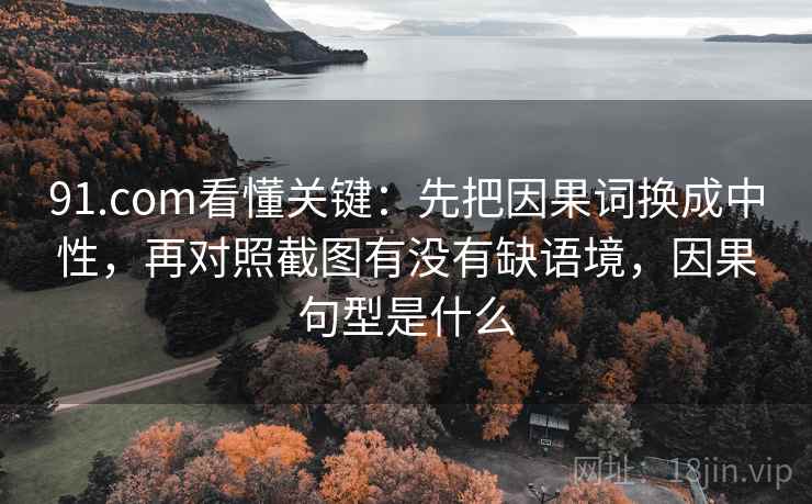 91.com看懂关键：先把因果词换成中性，再对照截图有没有缺语境，因果句型是什么